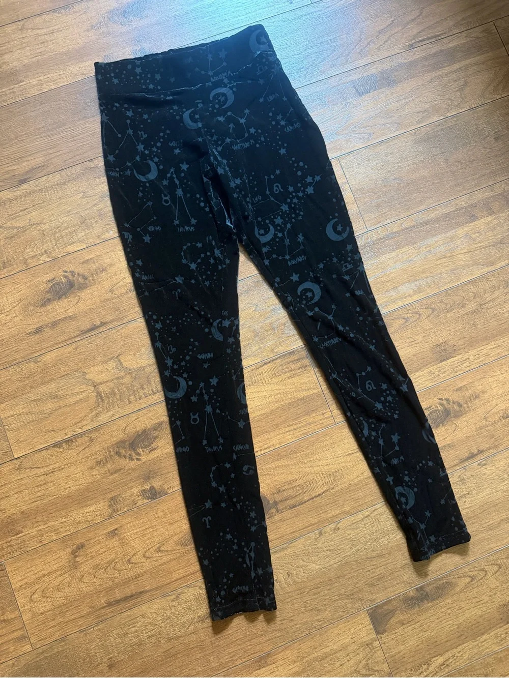 Killstar Black Velvet Moon & Stars Leggings